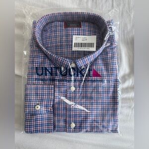 UNTUCKit St Macaire Shirt Mens 3XL Reg Blue Plaid Button Up Cotton New